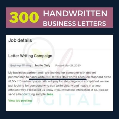 job details 300 handwritten business letters nichee digital