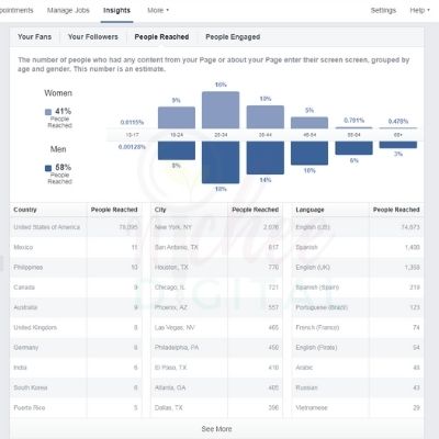 people reached data from facebook insights