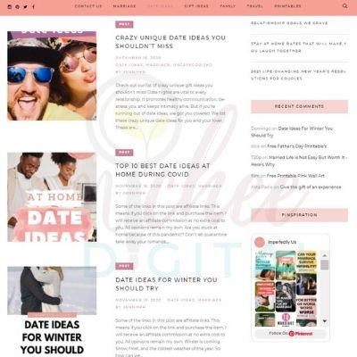 screenshot of published relationship articles written by nichee digital